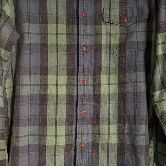 J. Crew Plaid Flannel Shirt 100% Cotton Slim Size Large - Picture 3 of 7